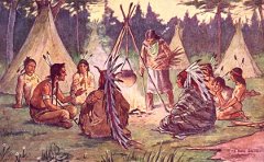Schoolbook depiction of Iroquois society: growing up in Kamloops, a white child learned about some eastern First Nations but virtually nothing about those in BC