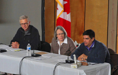 The 3-member NEB Joint Review Panel for the proposed Enbridge Northern Gateway pipeline (Damien Gillis)
