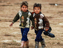 Syrian boys at a refugee camp in the village of Atmeh, Syria (Flickr CC / Freedom House)